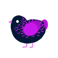 Mollior, a tumblr and amethyst chicken with a half-lace pattern