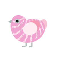 Sweater, a pink and rose chicken with a bar pattern