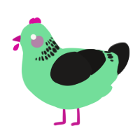 A spring and sable chicken with a neck-band pattern