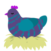 A overcast and sea chicken with a bar pattern