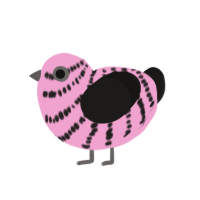 (unnamed), a pink and sable chicken with a bar pattern