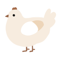 A cream chicken