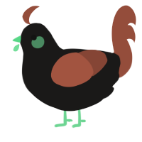 A sable and russet chicken