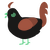 A sable and russet chicken