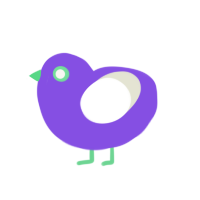 (unnamed), a blurple and white chicken