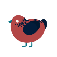 (unnamed), a red and tumblr chicken with a neck-speckle pattern