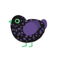 (unnamed), a sable and overcast chicken with a speckle pattern