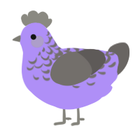 (unnamed), a lilac and grey chicken with a half-lace pattern