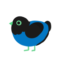 todd howard, a sapphire and sable chicken with a head pattern