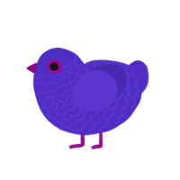 (unnamed), a indigo chicken with a lace pattern