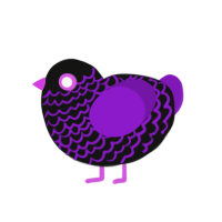 (unnamed), a black and violet chicken with a lace pattern