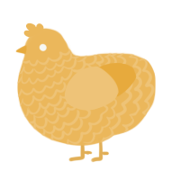 A honey chicken with a lace pattern