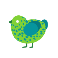 (unnamed), a grass and teal chicken with a speckle pattern