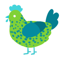 Seagrass, a grass and sea chicken with a speckle pattern