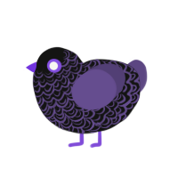 (unnamed), a black and overcast chicken with a double-lace pattern