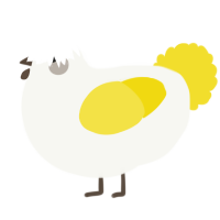 A white and yellow chicken