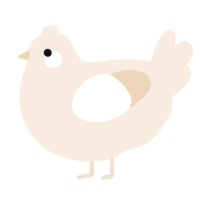 A cream chicken
