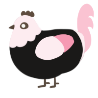 A sable and rose chicken with a head pattern