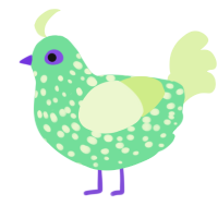 Do you remember, a spring and apple chicken with a speckle pattern