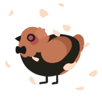 A sable and russet chicken with a head pattern