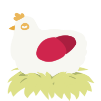 A white and crimson chicken