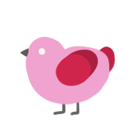 valentine, a pink and crimson chicken