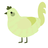 A apple and lemon chicken with a bar pattern