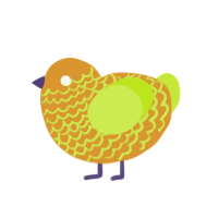 mango, a orange and lime chicken with a lace pattern