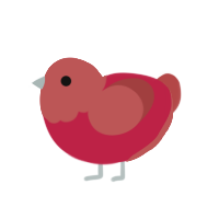 (unnamed), a crimson and red chicken with a head pattern