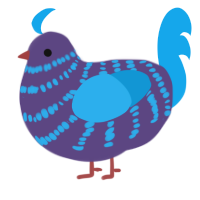 A overcast and sky chicken with a bar pattern