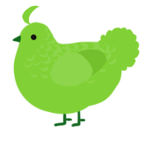 A grass chicken with a half-lace pattern