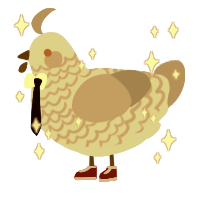 A silver and ash chicken with a lace pattern