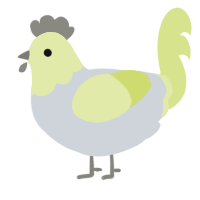 A mist and lemon chicken with a head pattern
