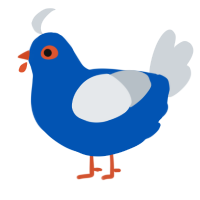 A ultramarine and mist chicken
