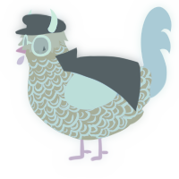 A beige and mist chicken with a double-lace pattern