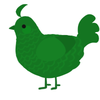 A leaf chicken with a lace pattern