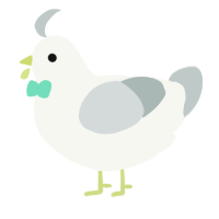 A white and silver chicken