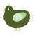 A olive and gluppy chicken