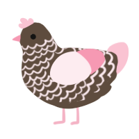 A bark and rose chicken with a lace pattern