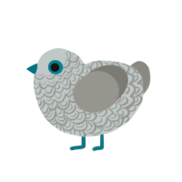 (unnamed), a silver and ash chicken with a double-lace pattern