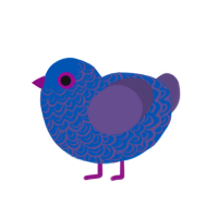 phytoplankton, a tumblr and blurple chicken with a double-lace pattern