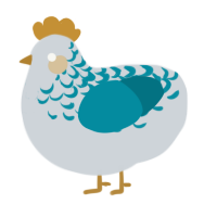 A mist and sea chicken with a half-lace pattern