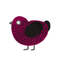 (unnamed), a maroon and sable chicken with a lace pattern