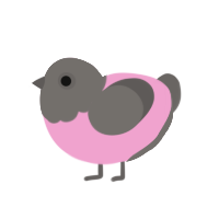 (unnamed), a pink and grey chicken with a head pattern