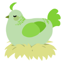 A gluppy and grass chicken with a neck-band pattern