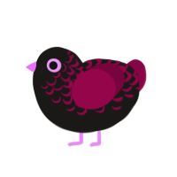 (unnamed), a sable and maroon chicken with a half-lace pattern