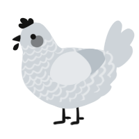 A mist chicken with a lace pattern