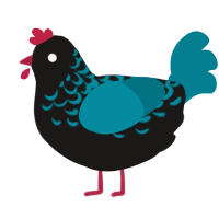 A sable and sea chicken with a half-lace pattern