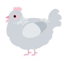 A mist chicken with a neck-speckle pattern