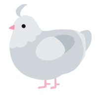 A mist chicken with a head pattern